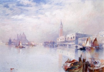 ベネチアン シーン シースケープ ボート トーマス モラン Oil Paintings